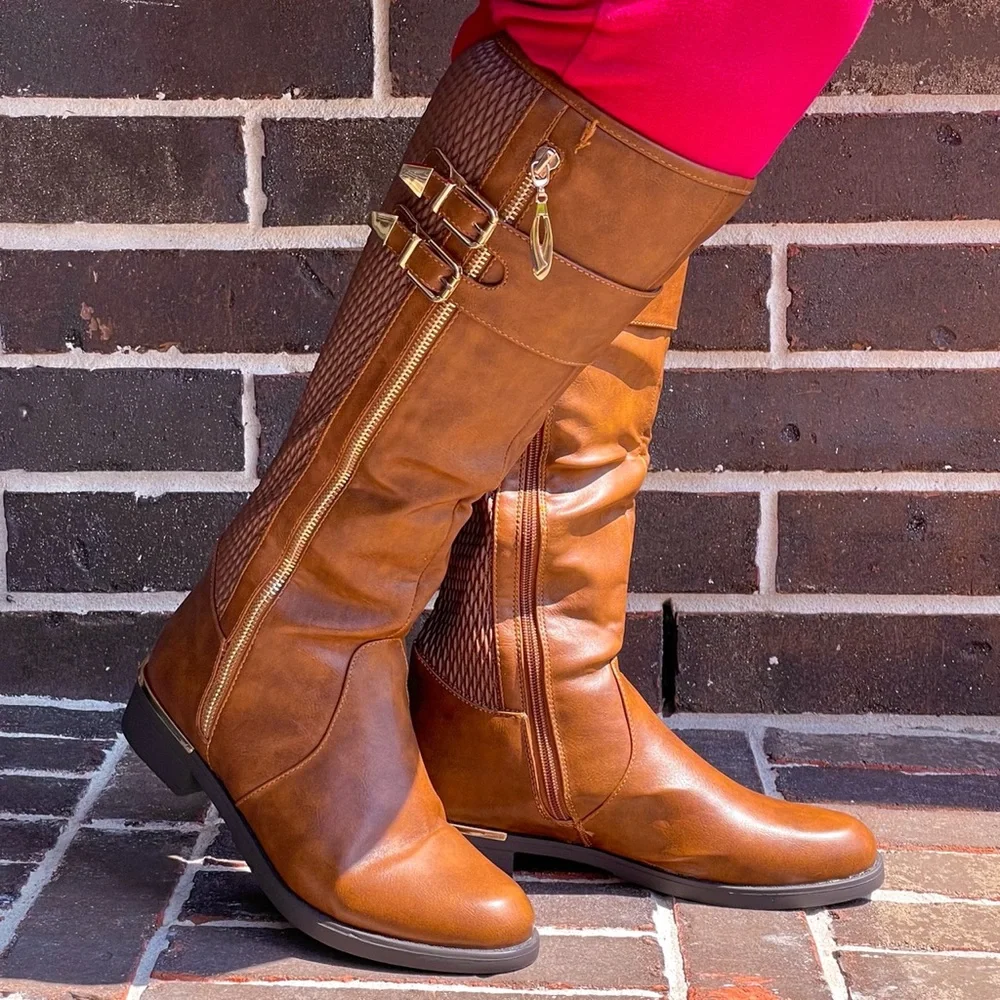 Top Moda Tan Boot Ginger-1 - Picture 6 of 8